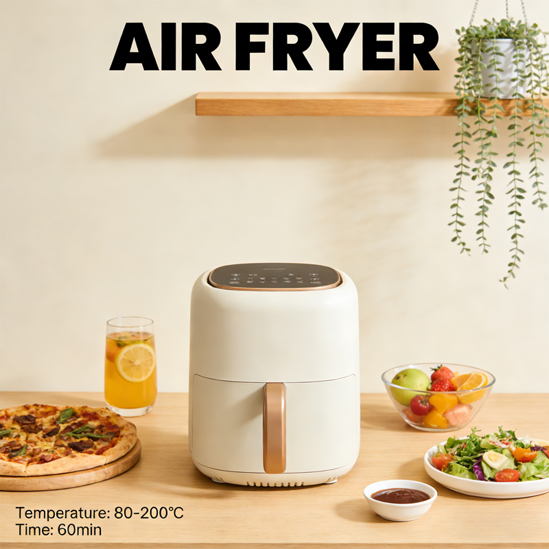 Square Modern Electric Touch Screen Air Fryer