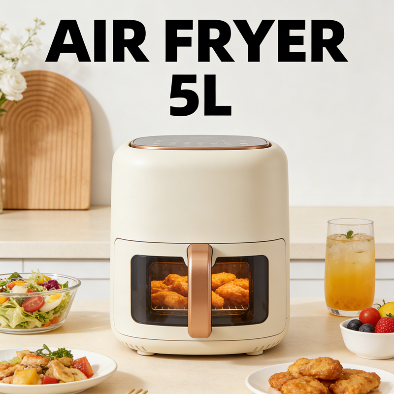 Square Modern Electric Touch Screen Air Fryer