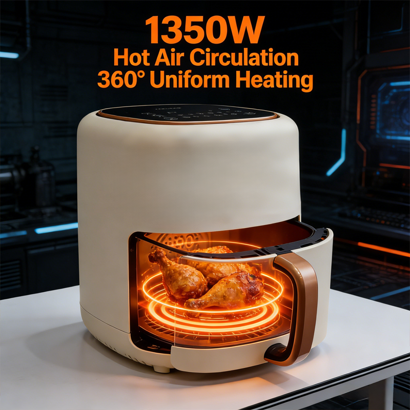Square Modern Electric Touch Screen Air Fryer