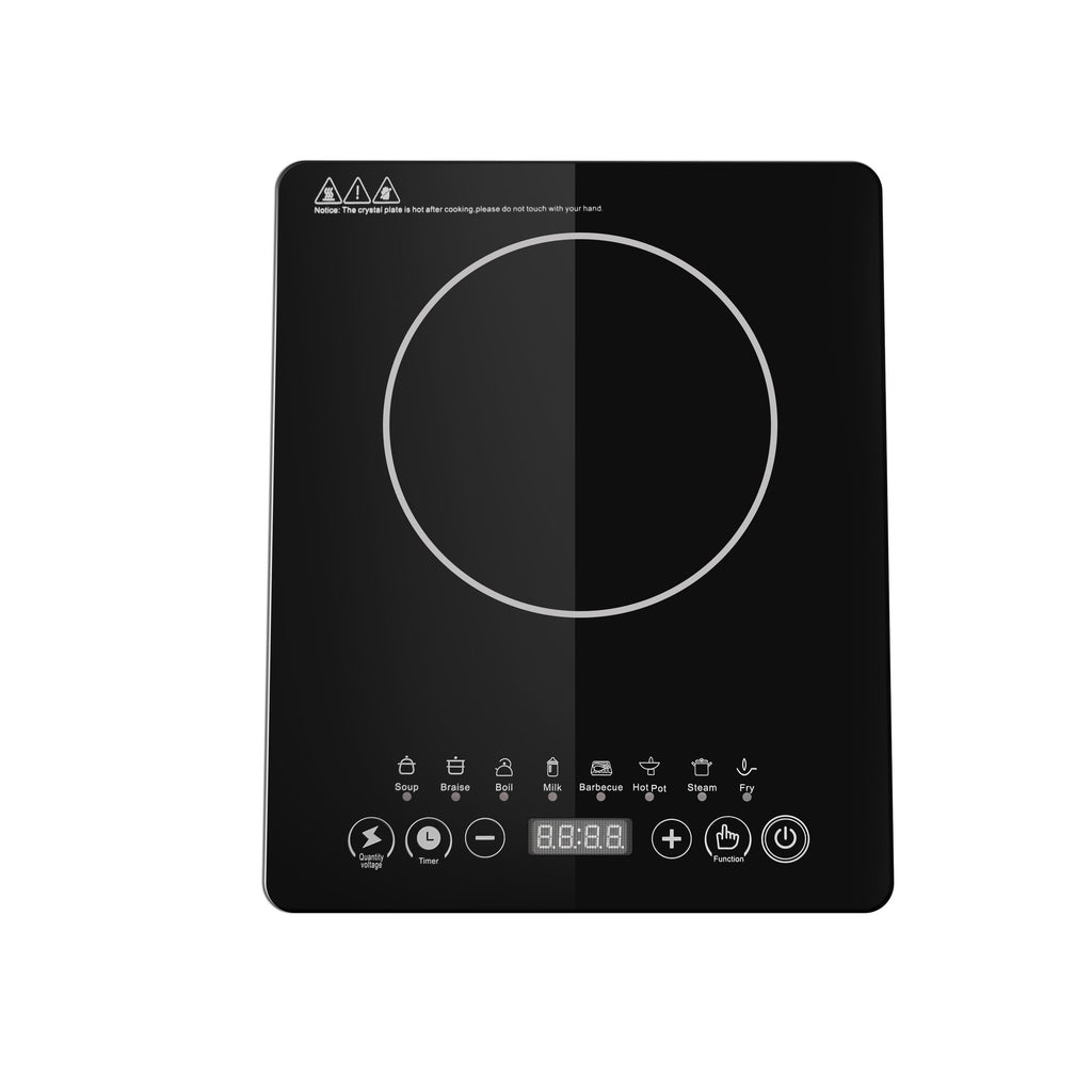 Induction cooktop touch panel