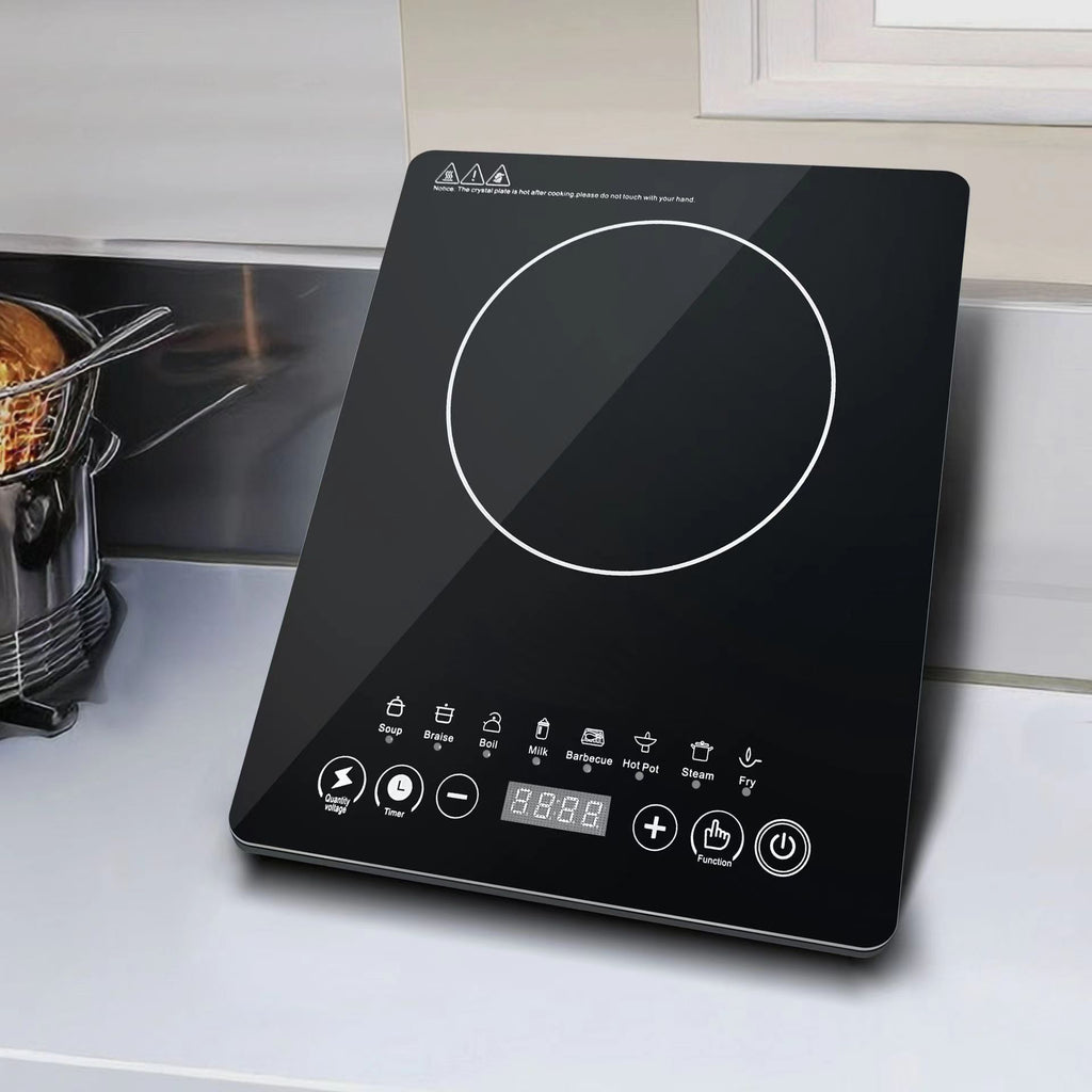 Induction cooktop touch panel