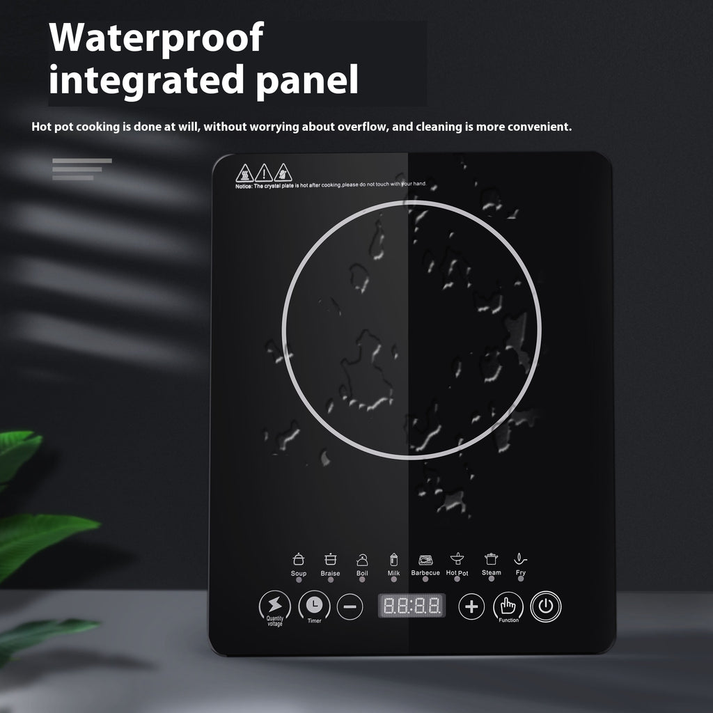 Induction cooktop touch panel