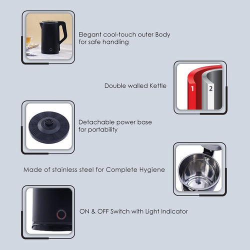 Cool touch electric kettle